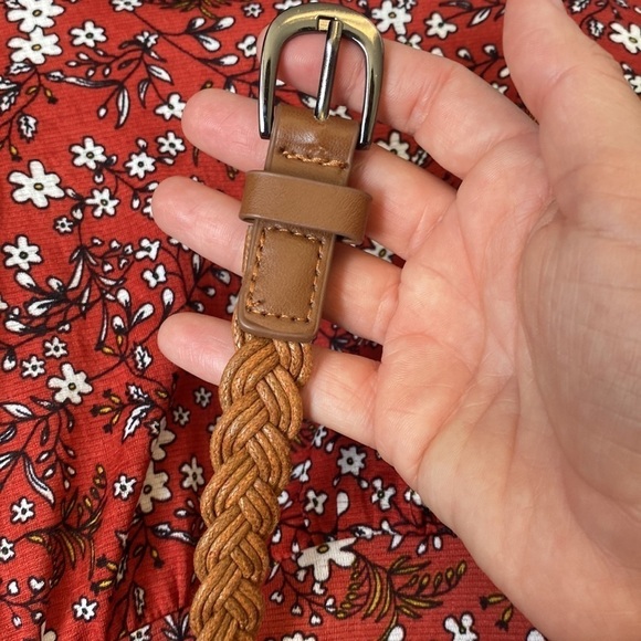 Vegan Leather 44" Tan Braided Boho Belt - Picture 10 of 11